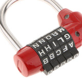Maxbell 4 Pieces Letters Combination Lock Resettable Padlock for Toolboxes Suitcases