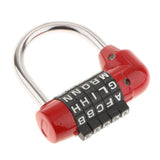 Maxbell 4 Pieces Letters Combination Lock Resettable Padlock for Toolboxes Suitcases