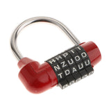 Maxbell 4 Pieces Letters Combination Lock Resettable Padlock for Toolboxes Suitcases
