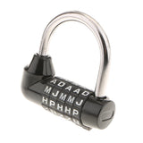 Maxbell 4 Pieces Letters Combination Lock Resettable Padlock for Toolboxes Suitcases