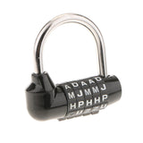 Maxbell 4 Pieces Letters Combination Lock Resettable Padlock for Toolboxes Suitcases