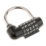 Maxbell 4 Pieces Letters Combination Lock Resettable Padlock for Toolboxes Suitcases