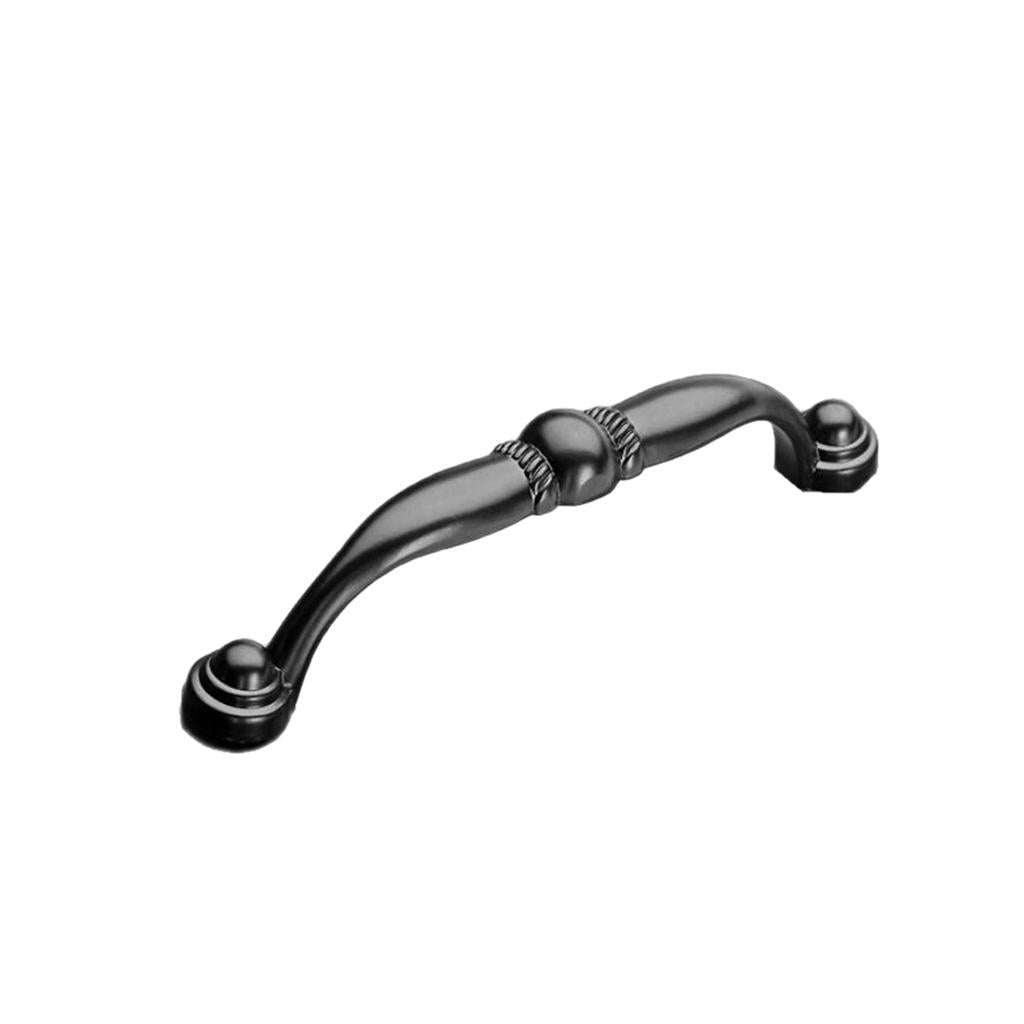 Maxbell Maxbell 96mm Black Furniture Pull Knob Zinc Alloy Drawer Cabinet Handle Bin Hardware