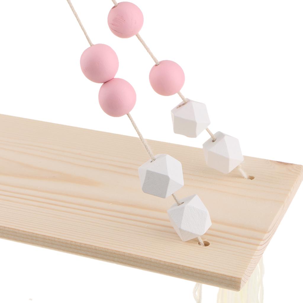 Maxbell Maxbell Wall Hanging Wooden Shelves Floating Wall Shelf Home Decor 1 Layer - White