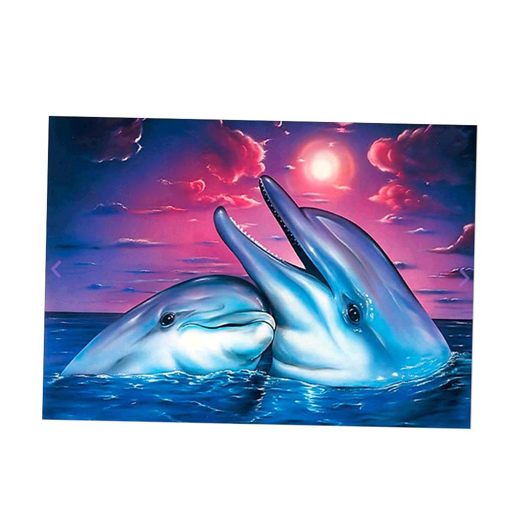 5D DIY Diamond Painting Embroidery Cross Craft Stitch Dolphin
