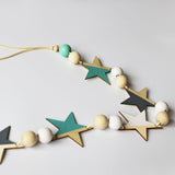 Maxbell Wooden Star Garland Bunting Hanging Banner Baby Children's Room Decor #3 - Aladdin Shoppers