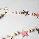 Maxbell Wooden Star Garland Bunting Hanging Banner Baby Children's Room Decor #5 - Aladdin Shoppers