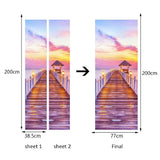 Maxbell Creative 3D Door Stickers Removable Wall Poster DIY Art Decals Pink Clouds - Aladdin Shoppers