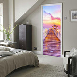 Maxbell Creative 3D Door Stickers Removable Wall Poster DIY Art Decals Pink Clouds - Aladdin Shoppers