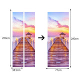 Maxbell Creative 3D Door Stickers Removable Wall Poster DIY Art Decals Pink Clouds - Aladdin Shoppers
