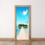 Maxbell Creative 3D Door Stickers Removable Wall Poster DIY Art Decals Sea View - Aladdin Shoppers