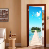 Maxbell Creative 3D Door Stickers Removable Wall Poster DIY Art Decals Sea View - Aladdin Shoppers