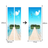 Maxbell Creative 3D Door Stickers Removable Wall Poster DIY Art Decals Sea View - Aladdin Shoppers