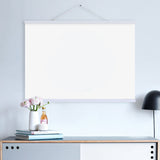 Maxbell 2pcs Magnet Wooden Picture Frame DIY Photo Poster Painting Hanger White
