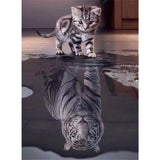 Maxbell 2 Set Cat Tiger Lion DIY 5D Diamond Painting Embroidery Cross Stitch Kit