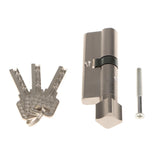 90mm Cylinder Lock with Thumb Turn Aluminum Body Brushed Finish Lock Core Euro profile Cylinder