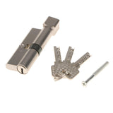 90mm Cylinder Lock with Thumb Turn Aluminum Body Brushed Finish Lock Core Euro profile Cylinder