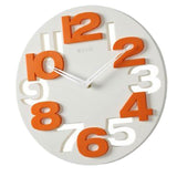 Decoratve 3D Wall Clock Creative Analog Clock for Home Kitchen Bedroom White