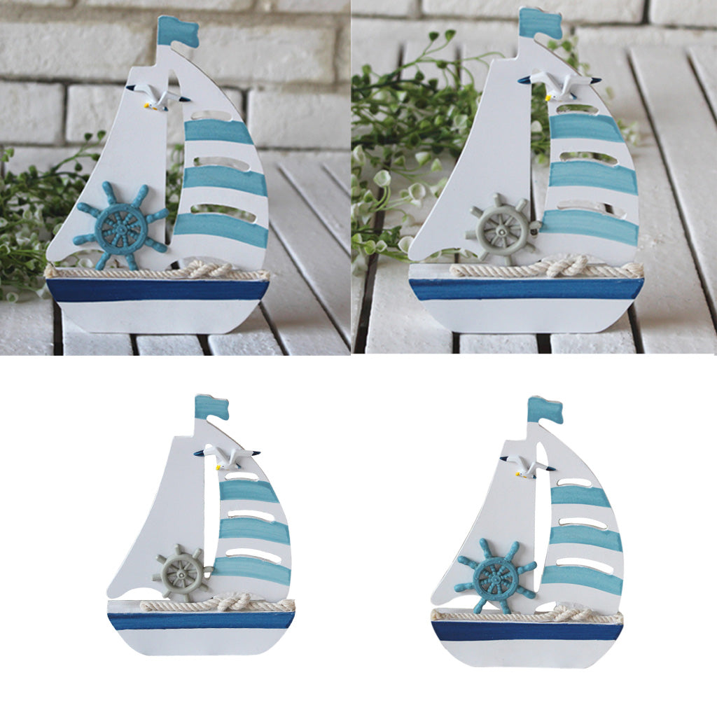 Maxbell Maxbell Mediterranean Nautical Tropical Sailing Boat Home Decor Tabletop Ornament C