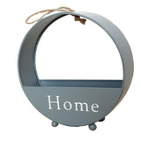 Maxbell 2pcs Wall Hanging Flower Basket Plant Pot for Balcony Decor Grey +Black