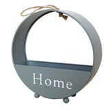 Maxbell 2pcs Wall Hanging Flower Basket Plant Pot for Balcony Decor Grey +Black