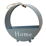 Maxbell 2pcs Wall Hanging Flower Basket Plant Pot for Balcony Decor Grey +Black