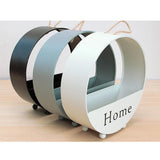 Maxbell 2pcs Wall Hanging Flower Basket Plant Pot for Balcony Decor Grey +Black