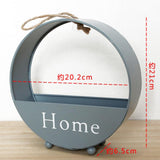 Maxbell 2pcs Wall Hanging Flower Basket Plant Pot for Balcony Decor Grey +Black