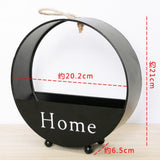 Maxbell 2pcs Wall Hanging Flower Basket Plant Pot for Balcony Decor Grey +Black