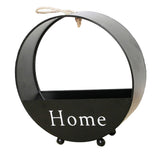 Maxbell 2pcs Wall Hanging Flower Basket Plant Pot for Balcony Decor Grey +Black