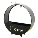 Maxbell 2pcs Wall Hanging Flower Basket Plant Pot for Balcony Decor Grey +Black