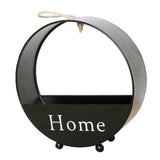 Maxbell 2pcs Wall Hanging Flower Basket Plant Pot for Balcony Decor Grey +Black