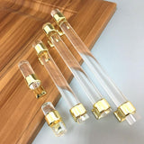 Maxbell 2pcs Acrylic Door Pulls Knob Drawer Cabinet Cupboard Handle Hardware Gold