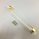 Maxbell 2pcs Acrylic Door Pulls Knob Drawer Cabinet Cupboard Handle Hardware Gold