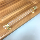 Maxbell 2pcs Acrylic Door Pulls Knob Drawer Cabinet Cupboard Handle Hardware Gold