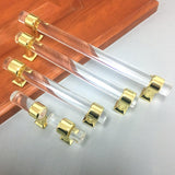 20xAcrylic Door Pull Knob Drawer Cabinet Cupboard Handle Hardware Gold 160mm