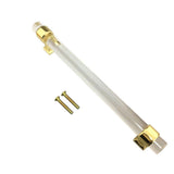 Maxbell 2pcs Acrylic Door Pulls Knob Drawer Cabinet Cupboard Handle Hardware Gold