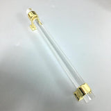 Maxbell 2pcs Acrylic Door Pulls Knob Drawer Cabinet Cupboard Handle Hardware Gold