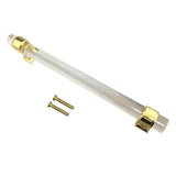 Maxbell 2pcs Acrylic Door Pulls Knob Drawer Cabinet Cupboard Handle Hardware Gold