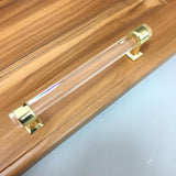 Acrylic Door Pull Knob Drawer Cabinet Cupboard Handle Hardware Gold 150mm