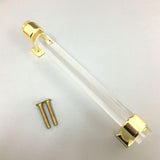 Acrylic Door Pull Knob Drawer Cabinet Cupboard Handle Hardware Gold 150mm