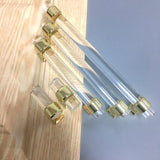 23xAcrylic Door Pull Knob Drawer Cabinet Cupboard Handle Hardware Gold 120mm