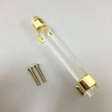 23xAcrylic Door Pull Knob Drawer Cabinet Cupboard Handle Hardware Gold 120mm