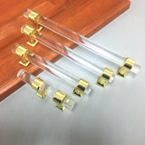 23xAcrylic Door Pull Knob Drawer Cabinet Cupboard Handle Hardware Gold 120mm