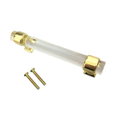 23xAcrylic Door Pull Knob Drawer Cabinet Cupboard Handle Hardware Gold 120mm