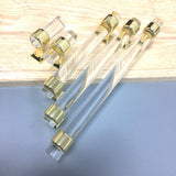 23xAcrylic Door Pull Knob Drawer Cabinet Cupboard Handle Hardware Gold 120mm