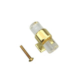 Maxbell 2pcs Acrylic Door Pulls Knob Drawer Cabinet Cupboard Handle Hardware Gold