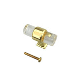 Maxbell 2pcs Acrylic Door Pulls Knob Drawer Cabinet Cupboard Handle Hardware Gold