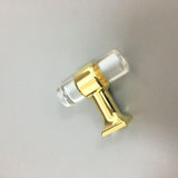 Maxbell 2pcs Acrylic Door Pulls Knob Drawer Cabinet Cupboard Handle Hardware Gold