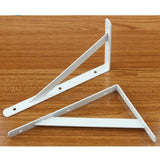 Maxbell 2-Piece Metal L Shaped Wall Shelf Bracket Rack Support 250x160x2mm White - Aladdin Shoppers